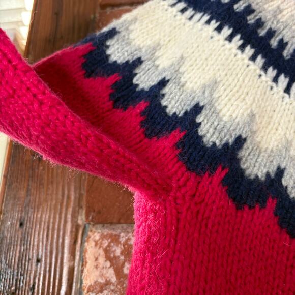 Brooks Brothers Danish Vintage Fair Isle Yoke Nordic Lambswool Sweater - Picture 5 of 7